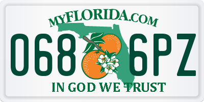 FL license plate 0686PZ