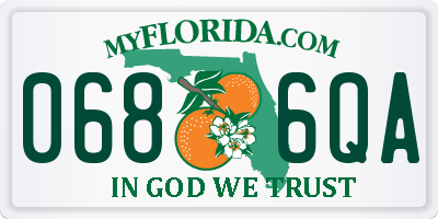 FL license plate 0686QA
