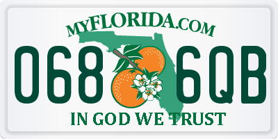 FL license plate 0686QB