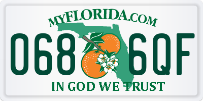 FL license plate 0686QF