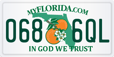 FL license plate 0686QL