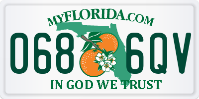 FL license plate 0686QV