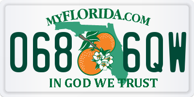 FL license plate 0686QW