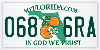 FL license plate 0686RA