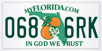 FL license plate 0686RK