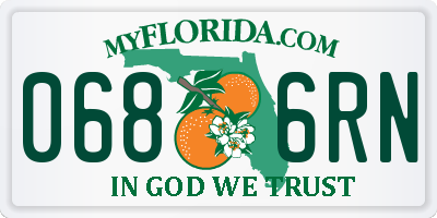 FL license plate 0686RN