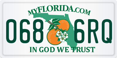 FL license plate 0686RQ