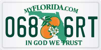 FL license plate 0686RT