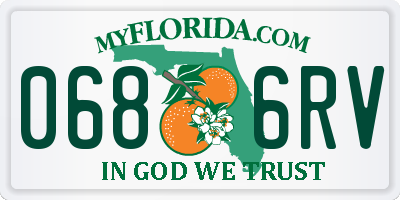 FL license plate 0686RV