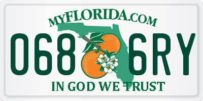 FL license plate 0686RY