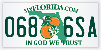 FL license plate 0686SA