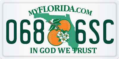 FL license plate 0686SC