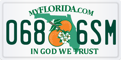 FL license plate 0686SM