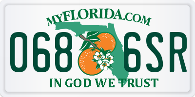 FL license plate 0686SR