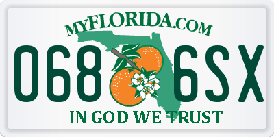 FL license plate 0686SX