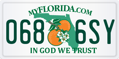 FL license plate 0686SY