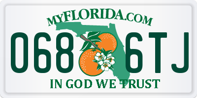 FL license plate 0686TJ