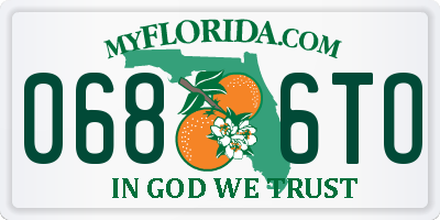 FL license plate 0686TO