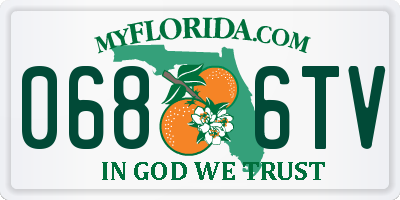 FL license plate 0686TV