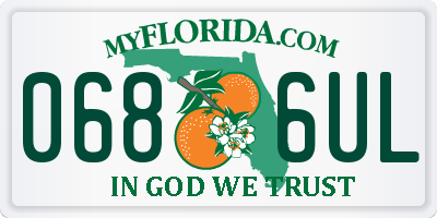 FL license plate 0686UL