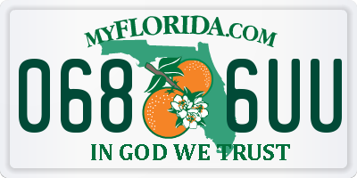 FL license plate 0686UU