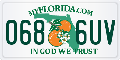 FL license plate 0686UV