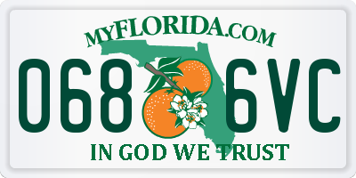 FL license plate 0686VC