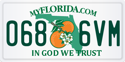 FL license plate 0686VM