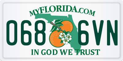 FL license plate 0686VN