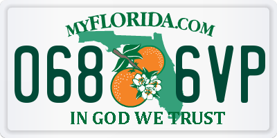 FL license plate 0686VP