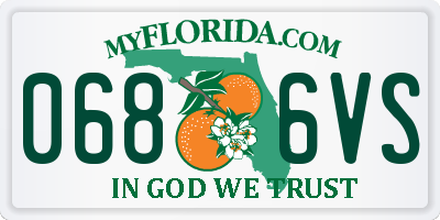 FL license plate 0686VS