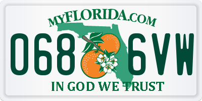 FL license plate 0686VW