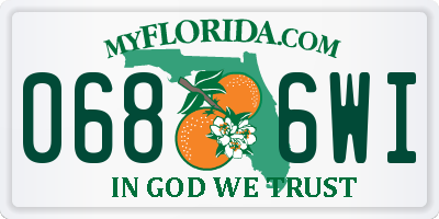 FL license plate 0686WI