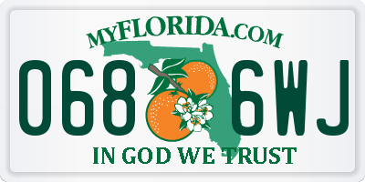 FL license plate 0686WJ