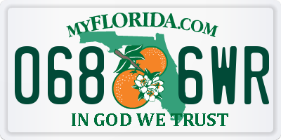 FL license plate 0686WR