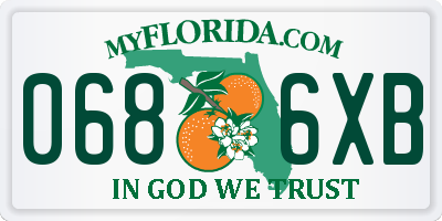 FL license plate 0686XB
