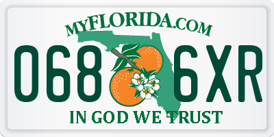 FL license plate 0686XR