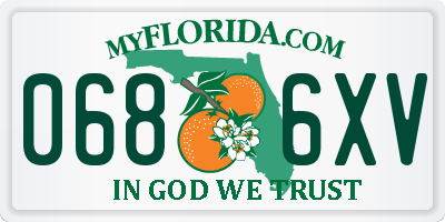 FL license plate 0686XV