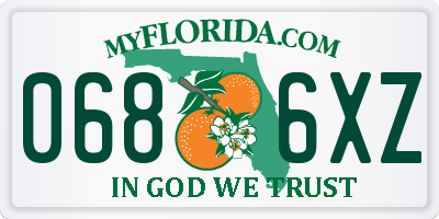 FL license plate 0686XZ