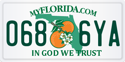 FL license plate 0686YA