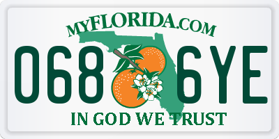 FL license plate 0686YE