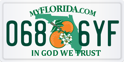 FL license plate 0686YF
