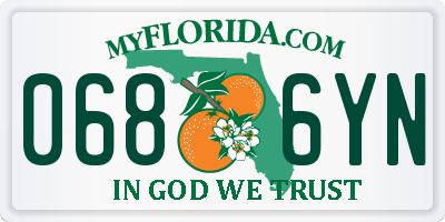 FL license plate 0686YN