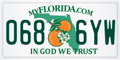 FL license plate 0686YW