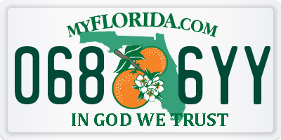 FL license plate 0686YY