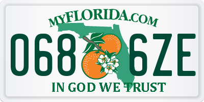 FL license plate 0686ZE