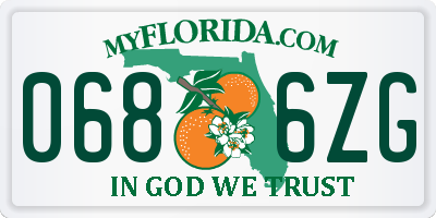 FL license plate 0686ZG