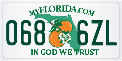 FL license plate 0686ZL