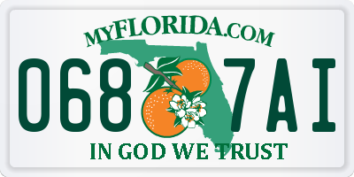 FL license plate 0687AI