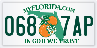 FL license plate 0687AP